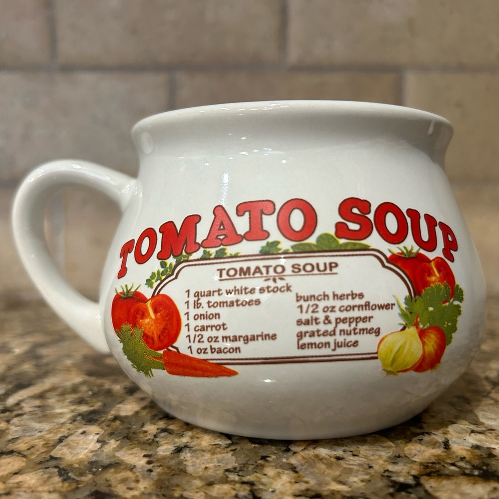 Vintage Tomato Soup Recipe Mug Bowl Cup by Dat'l Do It, Inc.
